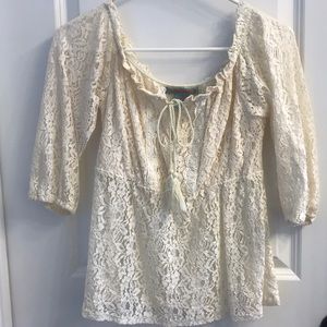 Boutique Lace 3/4 Sleeve Top